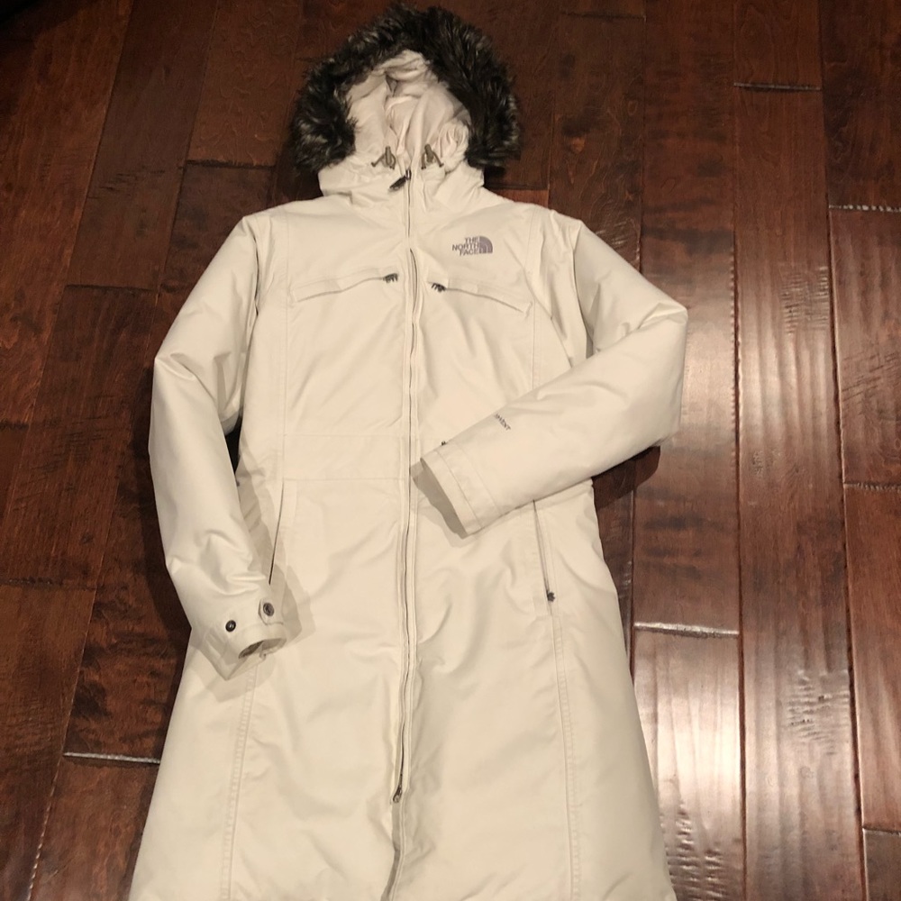 The north face ivory arctic parka sz small